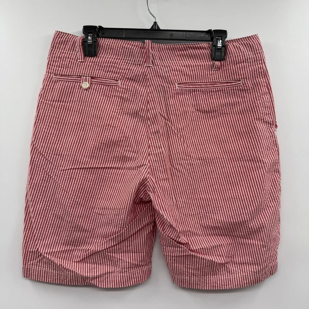 Polo Ralph Lauren Men's Classic‎ Fit Chino Shorts White red Pinstriped size 33